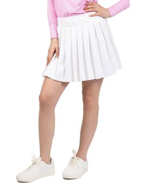 Tailorbyrd Pleated Performance Skort - White