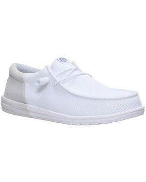 HEYDUDE Wally Funk Mesh Split Slip-On - White
