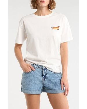 C&C California Toni Boxy Cotton Crop Tee - White