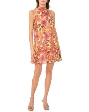 Cece Ruffle Halter Dress - Orange