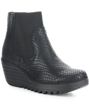 Fly London Yade Wedge Bootie - Black