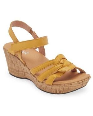 Naot Tropical Platform Wedge Sandal - Metallic