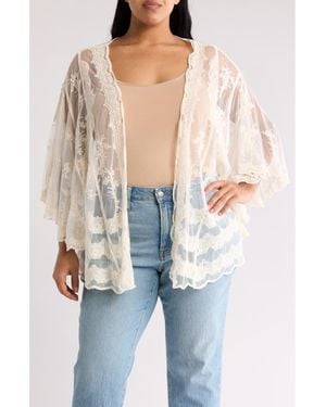 Forgotten Grace Lace High/Low Wrap - Natural
