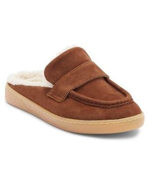 J/Slides Hudson Faux Shearling Lined Mule - Brown