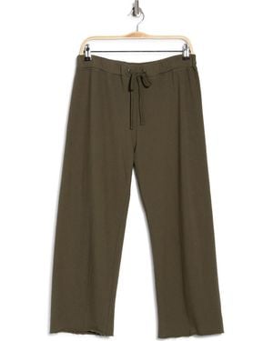 James Perse French Terry Raw Edge Sweatpants - Green