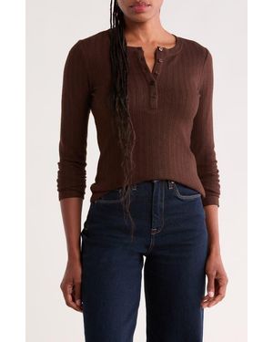 Sanctuary Charmed Rib Henley - Blue