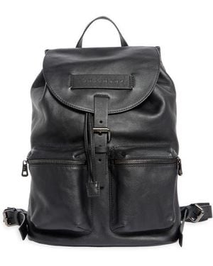 Longchamp Lc3D Medium Leather Backpack - Black