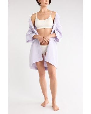 Nordstrom Rack Cotton Waffle Knit Robe - Purple