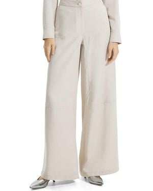 Theory Wide Leg Cargo Pants - Natural