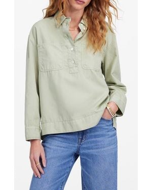Madewell Garment Dye Denim Popover Shirt - Multicolor