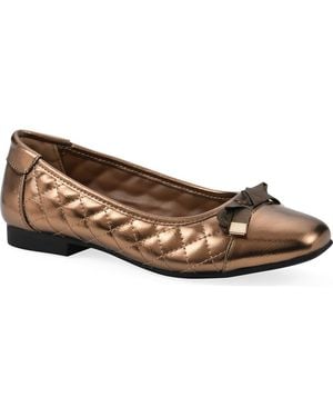 White Mountain Bocah Cap Toe Ballet Flat - Brown