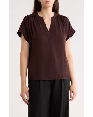 Gemma  Jane V-Neck Popover Top - Black