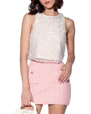 Walter Baker Nancy Sequin Embellished Crop Top - Pink