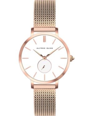 Alfred Sung Serentiy Stainless Steel Bracelet Watch, 33Mm - Metallic
