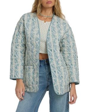 Billabong Day Dreamin Quilted Poplin Shacket - Blue
