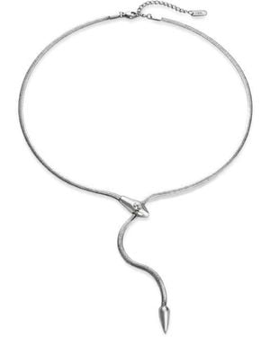 Rebel Snake Y-Necklace - Natural