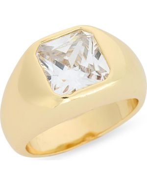 Nordstrom Rack Cz Signet Ring - Metallic