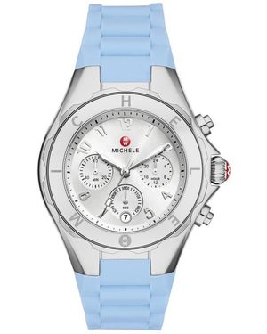 Michele Jellybean Silicone Strap Watch, 38Mm - Gray