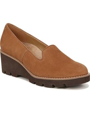 Vionic Suede Wedge Loafers in Black Lyst