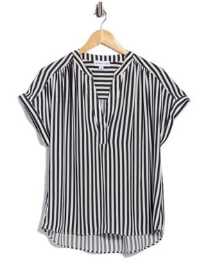 Gemma  Jane V-Neck Popover Top - Black