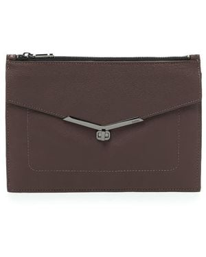 Botkier Large Leather Valentina Clutch - Brown