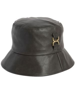 BCBGMAXAZRIA Faux Leather Bucket Hat - Black