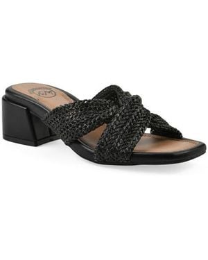 White Mountain Mills Block Heel Sandal - Black