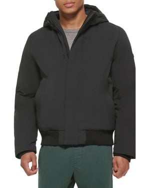 DKNY Stretch Arctic Hooded Jacket - Black