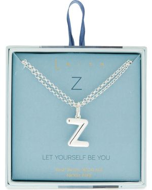 Leith Lowercase Initial Bubble Pendant Necklace - Blue