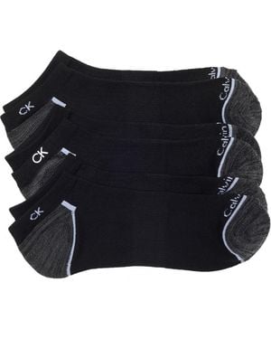 Calvin Klein Assorted 3-Pack Performance Ankle Socks - Blue