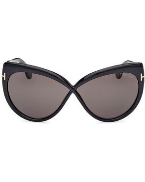 Tom Ford 65Mm Butterfly Sunglasses - Brown