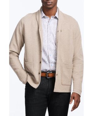 Robert Graham Adriano Shawl Collar Cotton Cardigan - Natural