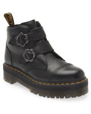 Dr. Martens Devon Flower Platform Bootie - Black