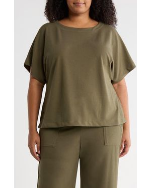 Max Studio Stitch Knit Top - Green