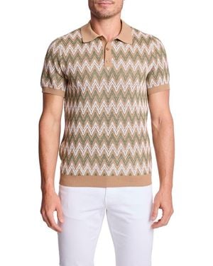 Paisley & Gray Zigzag Knit Polo - Multicolor