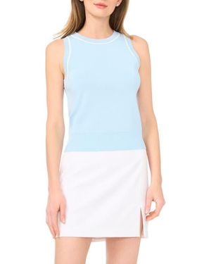 Halogen® Stripe Trim Sweater Tank - Blue