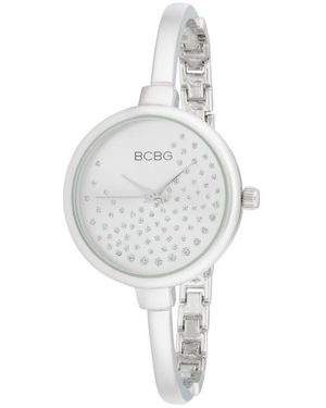 BCBGMAXAZRIA Crystal Dial Bracelet Watch, 32Mm - White