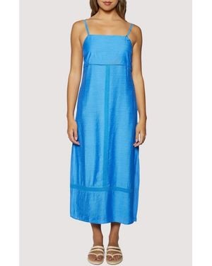 Lost + Wander Gleaming Waters Embroidered Detail Maxi Dress - Blue