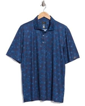 Greg Norman Heritage Fireworks Performance Polo - Blue