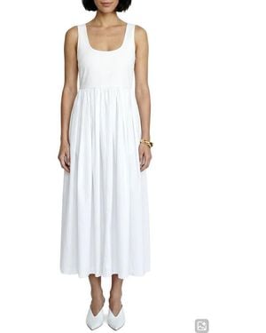 Vero Moda Amane Reversible U-Neck Midi Dress - White