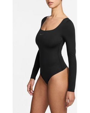 Nike Dri-Fit Long Sleeve Bodysuit - Black