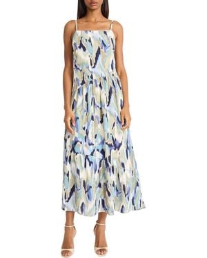 DONNA MORGAN FOR MAGGY Wavy Tier Maxi Dress - Blue