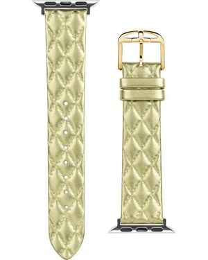 Ted Baker Quilted Leather Apple Watch Watchband - Yellow