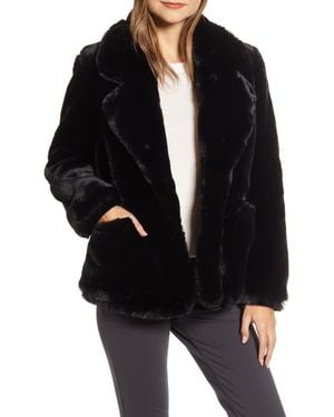 Ellen Tracy Faux Fur Jacket - Black