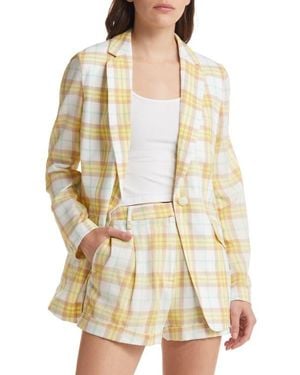 Rag & Bone Margot Plaid Blazer - Natural