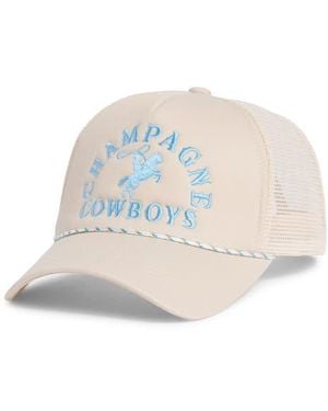 Worn/West Champagne Cowboys Trucker Hat - White