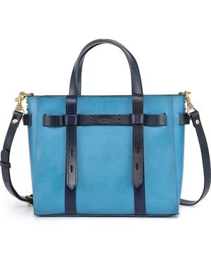 Old Trend Westland Leather Mini Tote - Blue
