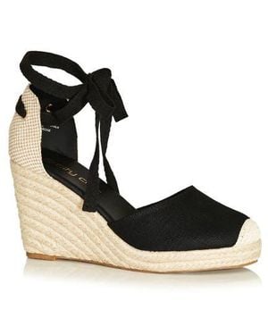 City Chic Sage Espadrille Wedge Sandal - Black