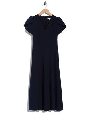 ruched bust cotton a-line mini dress in sky grey Tilde Color:Wisteria Purple Featuring a high neckline Ivory Wedding Dresses Em Rata flashes side
