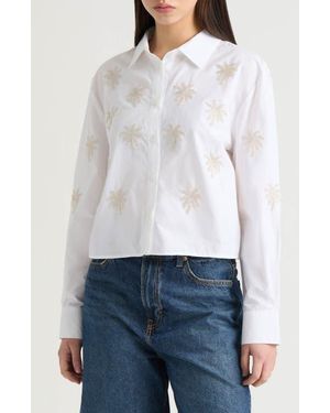 NVLT Poplin Beaded Shirt - White